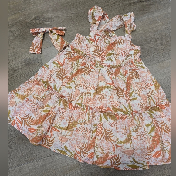 Rachel Zoe Orange and Green Floral Dress - Picture 1 of 11